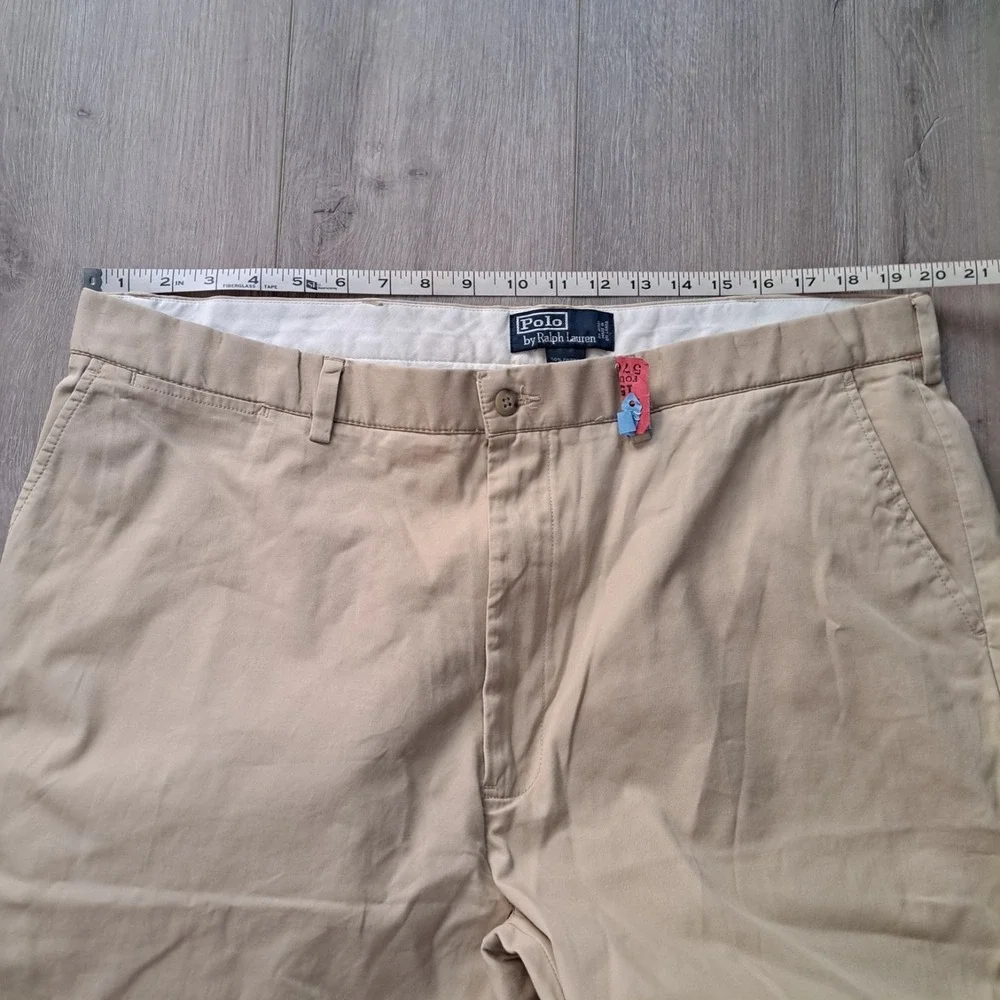 Polo Ralph Lauren Vintage Chino Khaki Tan Pants Preppy Casual Mens‎ Size 40x32